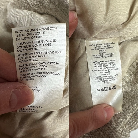 NWT Anthropologie Tessa Embroidered Boyfriend Jacket tan xs - Picture 16 of 16